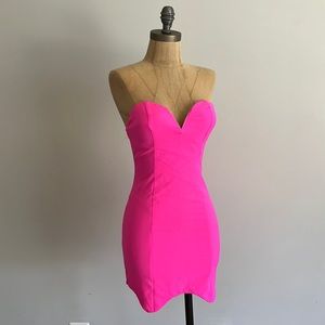 Pink Strapless Dress